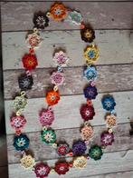 Prachtige handgehaakte bloemen slinger ong 1m 70 lang, Hobby en Vrije tijd, Breien en Haken, Ophalen of Verzenden, Haken, Wol of Garen