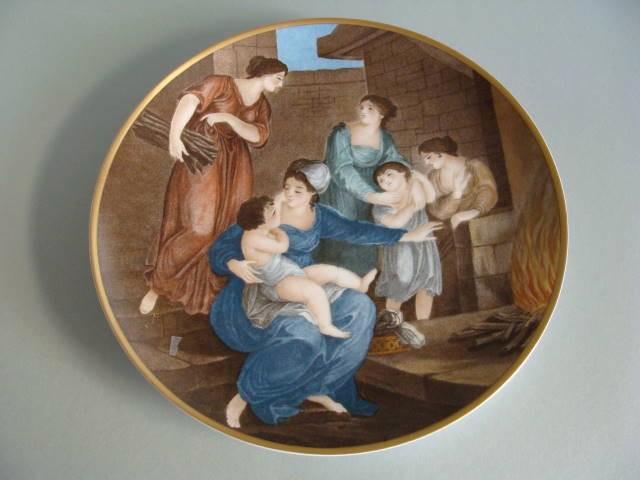 Wandbord vrouwen die een vuur maken Capeans Porcelana Espana, Huis en Inrichting, Woonaccessoires | Wanddecoraties, Zo goed als nieuw