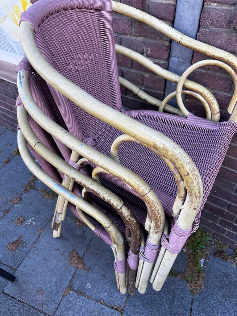 terras stoelen, Ophalen of Verzenden, Gebruikt, Metaal