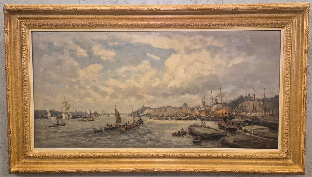 Evert Moll (1878–1955) – Havengezicht Rotterdam, Ophalen