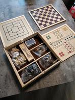 Grote Houten Spellenverzameling - 10 Klassieke Spellen, Vijf spelers of meer, Ophalen of Verzenden, Gebruikt, Reisspel