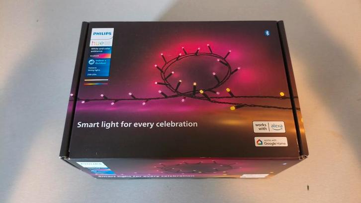 Philips Hue Festavia Lichtslinger 250 LEDs, Tuin en Terras, Buitenverlichting, Nieuw, Overige typen, Kunststof, Minder dan 50 watt