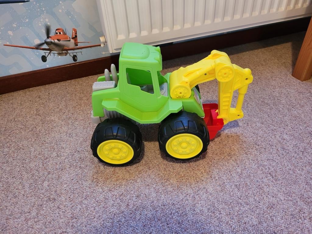 Groene speelgoed graafmachine, Kinderen en Baby's, Speelgoed | Speelgoedvoertuigen, Ophalen