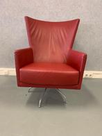 1x Montis Romeo rood leder - draaifauteuil, Niet ingevuld, Niet ingevuld, Leer, Zo goed als nieuw