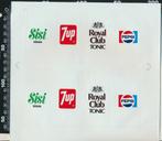 Sticker: Sisi Sinas - 7-Up - Royal Club Tonic - Pepsi, Verzamelen, Ophalen of Verzenden, Zo goed als nieuw, Bedrijf of Vereniging