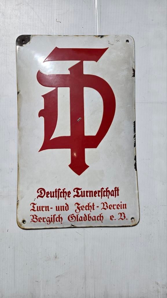 Duits WO2 metalen bord Turnerbund, Ophalen of Verzenden, Duitsland