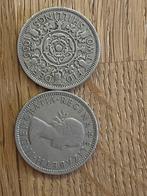 Britse Two Shillings munt 1955 Elizabeth II, Ophalen of Verzenden, Overige landen, Losse munt