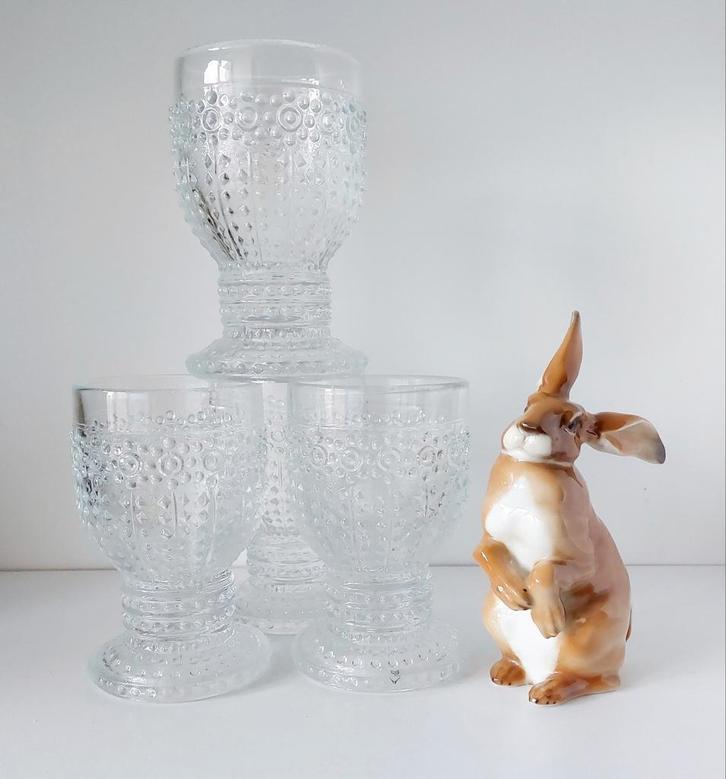 Sklo Union Praha glazen 4x, Antiek en Kunst, Antiek | Glas en Kristal, Ophalen of Verzenden