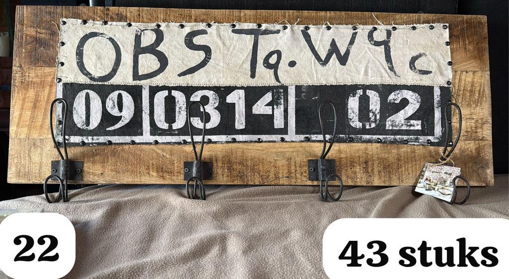 Partij kapstokken antiek  (88)stuks partijhandel, Ophalen of Verzenden, Wandkapstok, Minder dan 100 cm