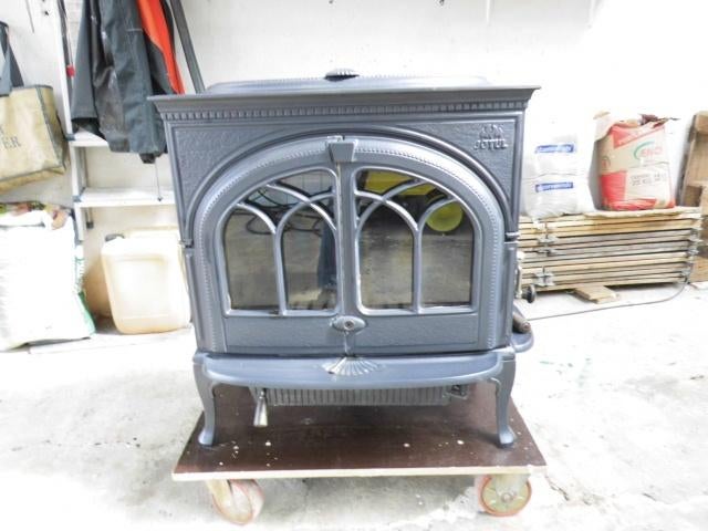 Jotul F600 Black, Huis en Inrichting, Kachels, Ophalen, Gebruikt, Houtkachel, Vrijstaand