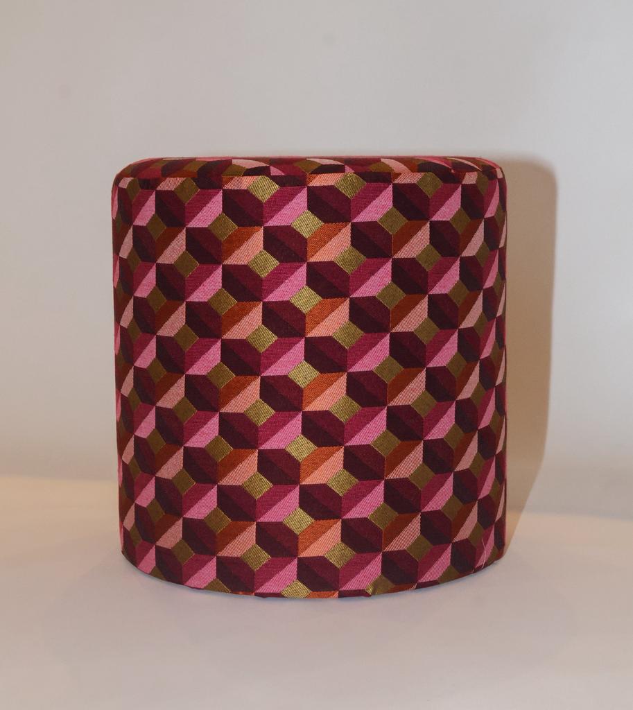 Luxe handgemaakte poef en kussen, Ophalen of Verzenden, Zo goed als nieuw