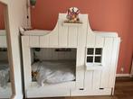 Leuk stapelbed, steigerhout, evt met bureau en kastje, Ophalen, Gebruikt, Stapelbed