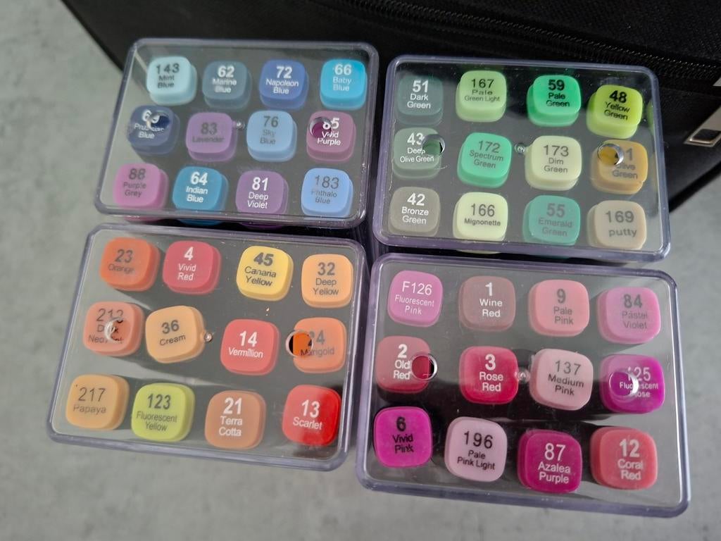 Decotime twinmarkers 48 stuks, Hobby en Vrije tijd, Tekenen, Ophalen, Nieuw, Potlood of Stift