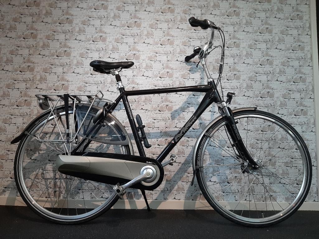 MC Image 57 cm herenfiets, nexus 8, Naafdynamo, zwart, Gebruikt, Versnellingen, 57 tot 61 cm, Ophalen