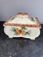Een vintage  Keramieken mooie dekschaak koektrommel, Ophalen of Verzenden