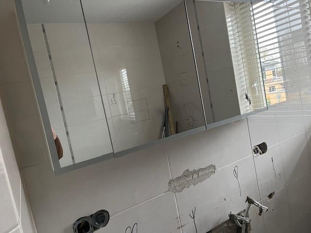 Schock spiegelkast 2 grote deuren en 2 kleine deuren 130 cm,, Ophalen, Spiegelkast, 100 tot 150 cm, Minder dan 25 cm