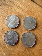 Vier Australische munten van 50 cent uit 1982, Ophalen of Verzenden, Oost-Azië, Losse munt