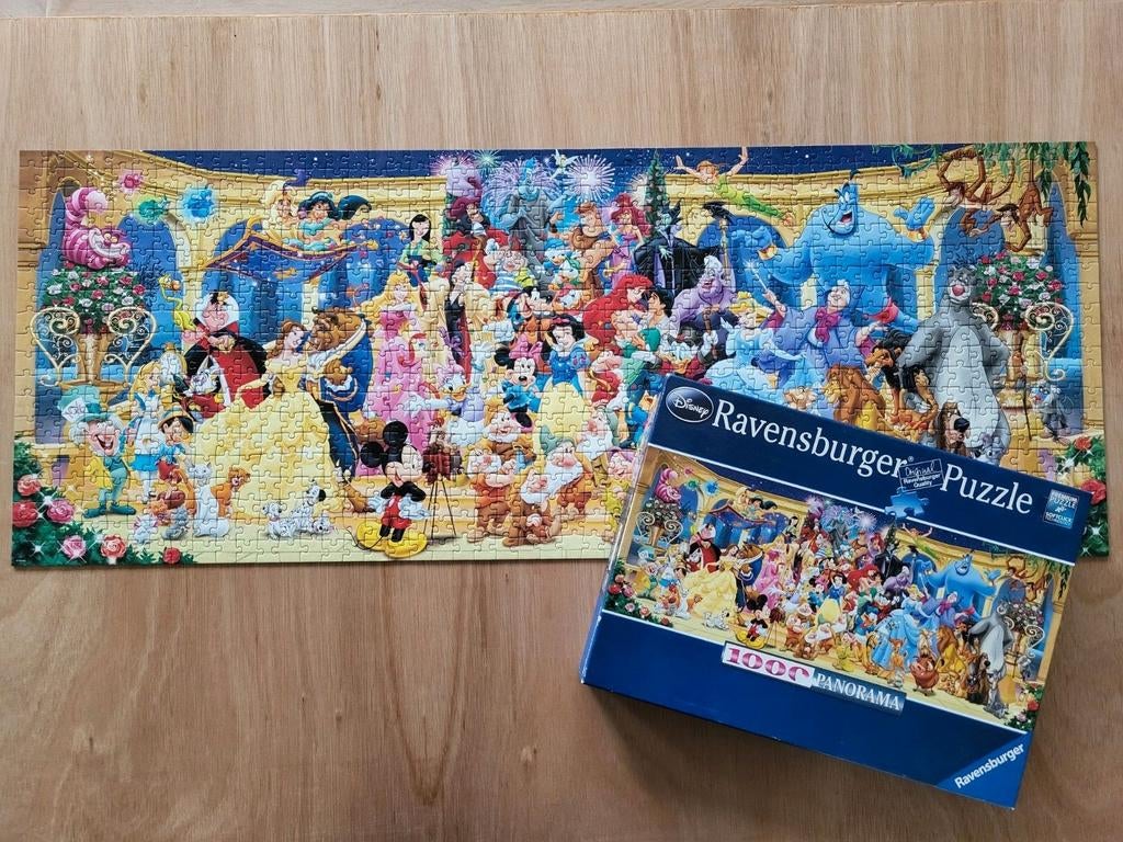 Disney panorama puzzel van 1000 stukjes van Ravensburger, Ophalen of Verzenden, 500 t/m 1500 stukjes, Zo goed als nieuw, Legpuzzel