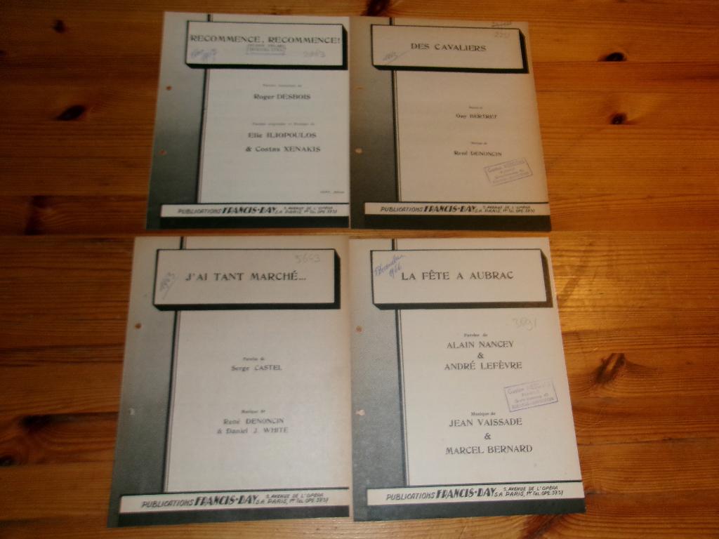 Diverse bladmuziek - publications francis day 11, Muziek en Instrumenten, Gebruikt, Gitaar, Ophalen of Verzenden, Artiest of Componist