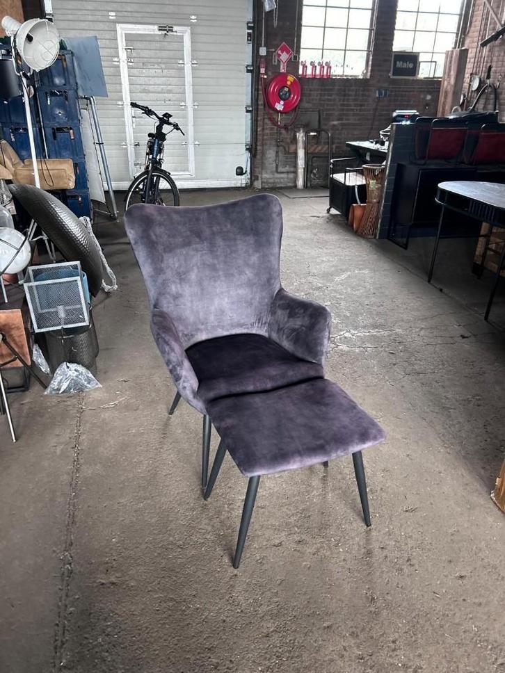 fauteuil / relaxstoel antraciet outlet korting, Huis en Inrichting, Fauteuils, Nieuw, Kunststof, Metaal, 50 tot 75 cm, Ophalen