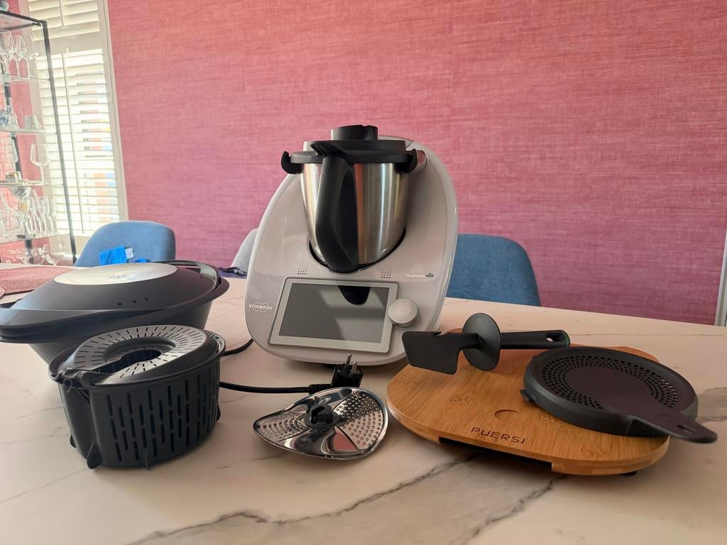 Thermomix TM6 met accessoires - Zo goed als nieuw, 3 snelheden of meer, Ophalen of Verzenden, Zo goed als nieuw, 2 tot 3 liter