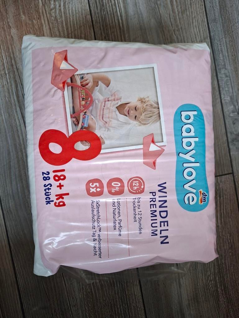 Babylove luiers maat 8 ( 9 pakketen), Ophalen, Nieuw