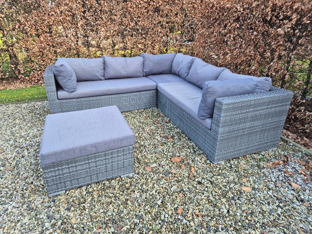 Loungeset, Tuin en Terras, Tuinsets en Loungesets, Ophalen, 5 zitplaatsen, Gebruikt, Bank