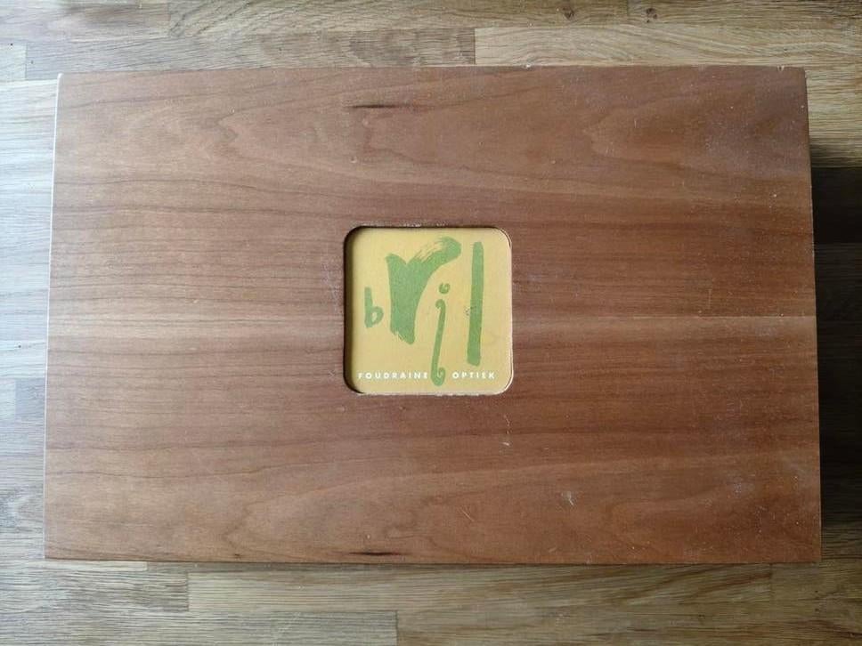 Vintage Opticien Pasbrillen Set in Houten Kist, Ophalen of Verzenden, Gebruikt, Leesbril