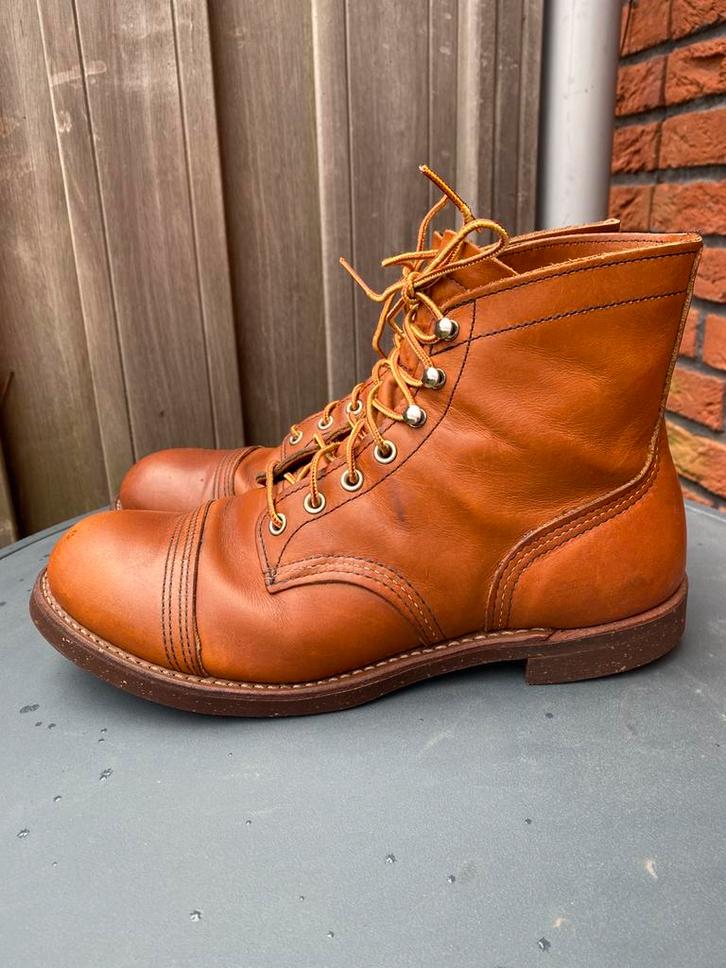 Red Wing 8112 Iron Ranger Oro-Iginal US9,5D/42,5, Kleding | Heren, Schoenen, Gedragen, Boots, Bruin, Ophalen of Verzenden