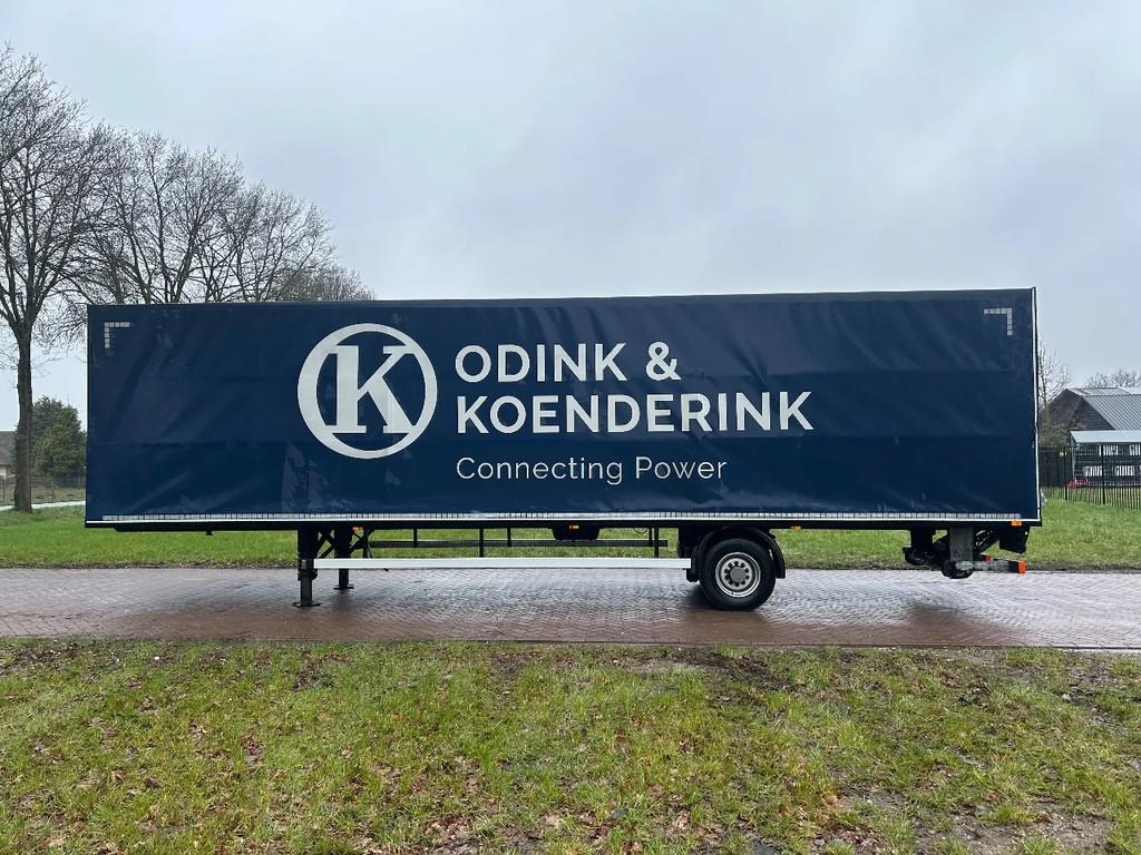 DRAF be oplegger 7 ton huifzeilen met laadklep 750 kg, Blauw, Overige brandstoffen, Origineel Nederlands, Bedrijf