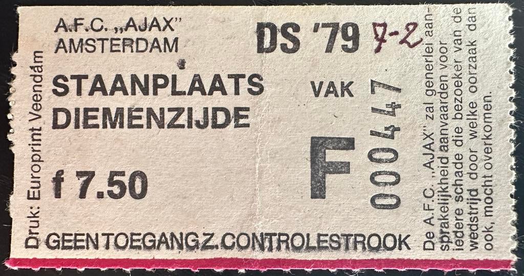 Ticket 83-84 Ajax - DS’79, Verzenden, Gebruikt, Ajax, Overige typen