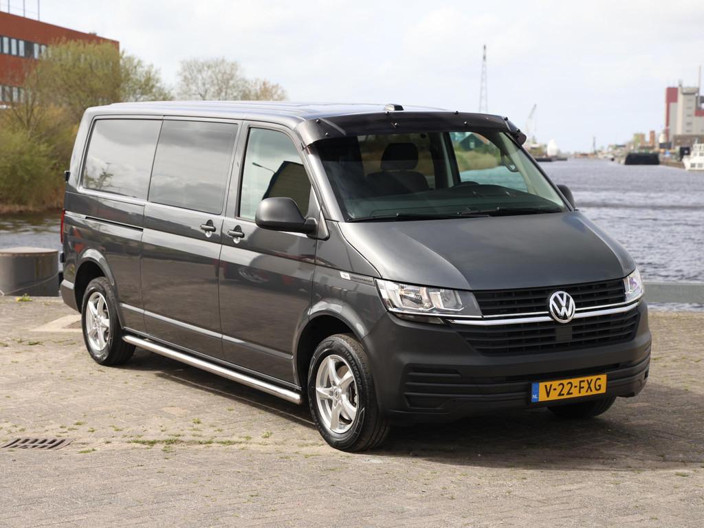 Volkswagen Transporter 2.0 TDI 110PK L2 Dubbele cabine | Nav, Auto's, Voorwielaandrijving, Stof, Gebruikt, 4 cilinders