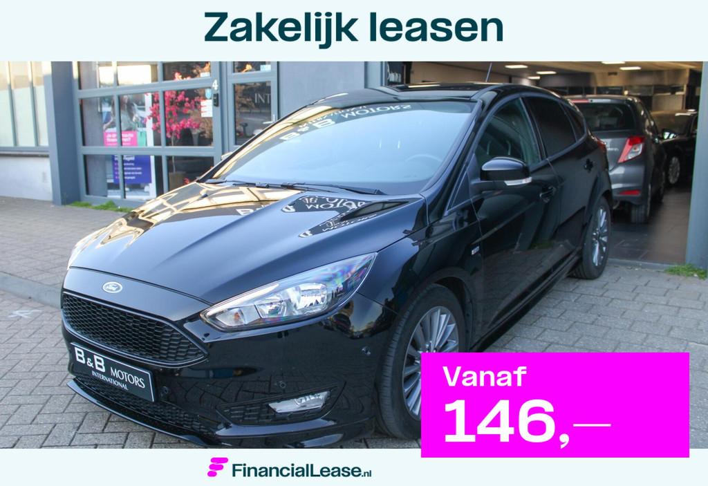 Ford Focus 1.0 ST-Line|PDC|CARPLAY|STOEL+STUURVERW|CRUISE_+, 125 pk, Gebruikt, Met garantie (alle), Zwart