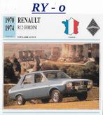Ry0 autokaart renault r12 gordini ( 1970 - 1974 ), Ophalen of Verzenden, Zo goed als nieuw