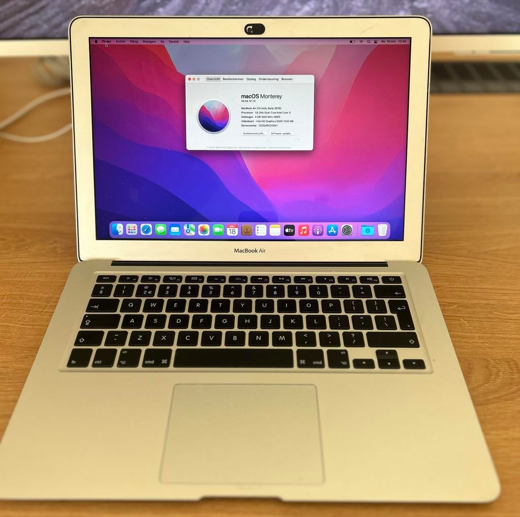 MacBook Air (13-inch, Early 2015), Computers en Software, Apple Macbooks, Ophalen, Gebruikt, Qwerty, 13 inch