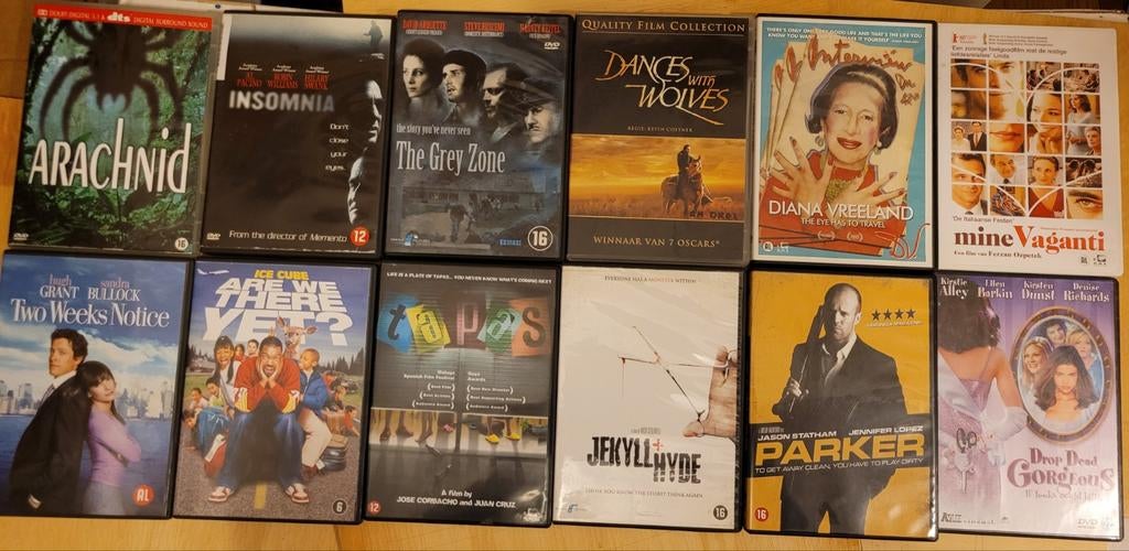 Arachnid, Insomnia, Grey Zone, Dances with Wolves, Diana Vre, Cd's en Dvd's, Dvd's | Overige Dvd's, Gebruikt, Vanaf 16 jaar, Ophalen of Verzenden