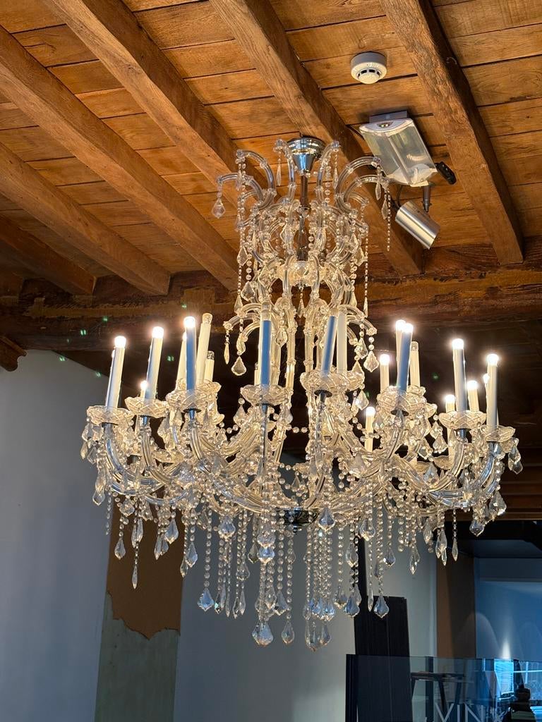 Grote kroonluchter, 1,5 m doorsnede, Ophalen, Gebruikt, Glas