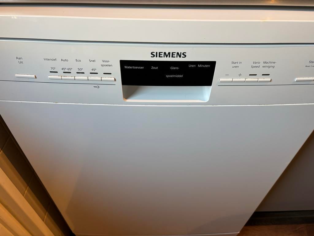 Siemens vaatwasser - Wit - Gebruikt maar in goede staat, Ophalen, Gebruikt, 60 cm of meer, Eco programma