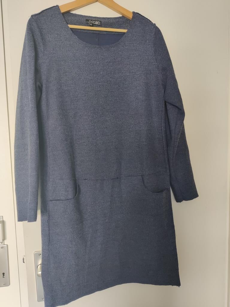 Norah jurk maat 42, blauw, met zakken, Blauw, Maat 42/44 (L), Ophalen of Verzenden, Zo goed als nieuw