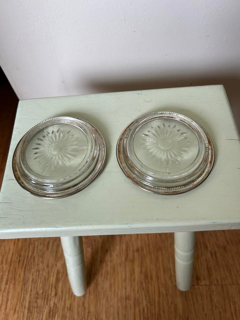 Onderzetters geperst glas, Ophalen of Verzenden, Zo goed als nieuw, Glas of Kopje