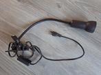Vintage klemspot donkerbruin, Huis en Inrichting, Lampen | Spots, Ophalen of Verzenden, Gebruikt, Metaal of Aluminium
