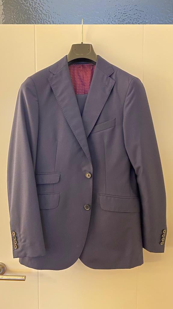 Heren kostuum maat 48, Kleding | Heren, Kostuums en Colberts, Ophalen, Thomas Baldwin, Blauw, Overige maten