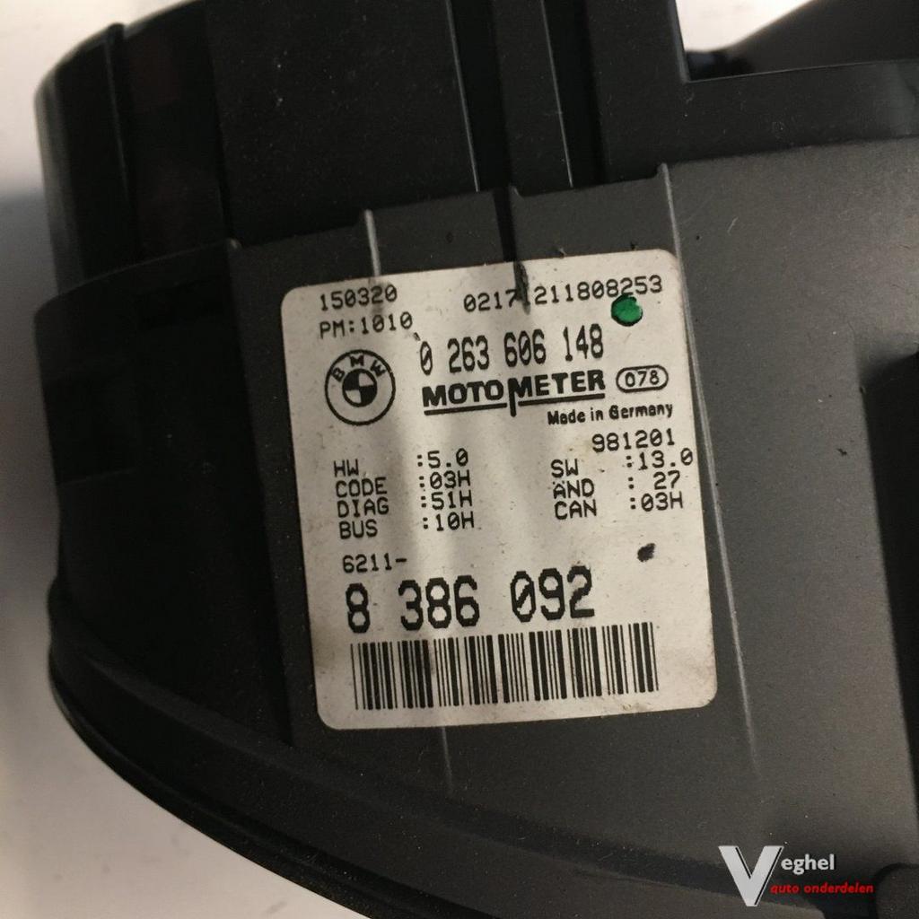 BMW  E46 1.6i 1999 1800171    Km Tellerklok 8 386 092, Auto-onderdelen, Gebruikt, -, -, Ophalen of Verzenden