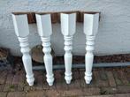 4 gedraaide grenen tafelpoten, wit, Ophalen of Verzenden