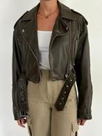 ZARA Bruine leather look bikerjack maat XS, Ophalen of Verzenden, Zo goed als nieuw, Maat 34 (XS) of kleiner, Bruin