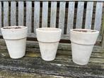 Drie bloempotten, Ophalen, Gebruikt, Rond, Balkon