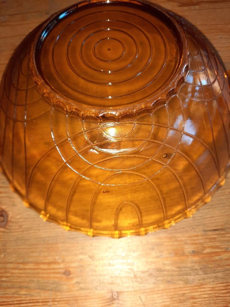 Art deco stijl glazen schaal, Ophalen of Verzenden