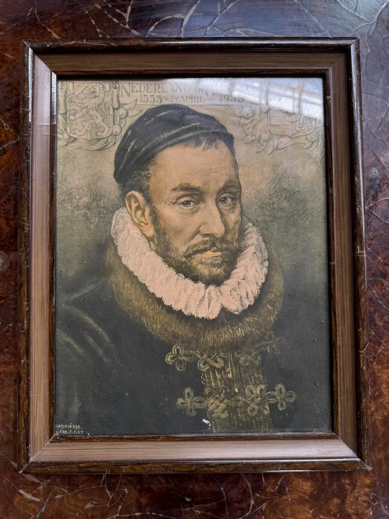 Willem van Oranje 1533-1933, gesigneerd Gabriëlse, Adr.T.Key, Antiek en Kunst, Ophalen of Verzenden
