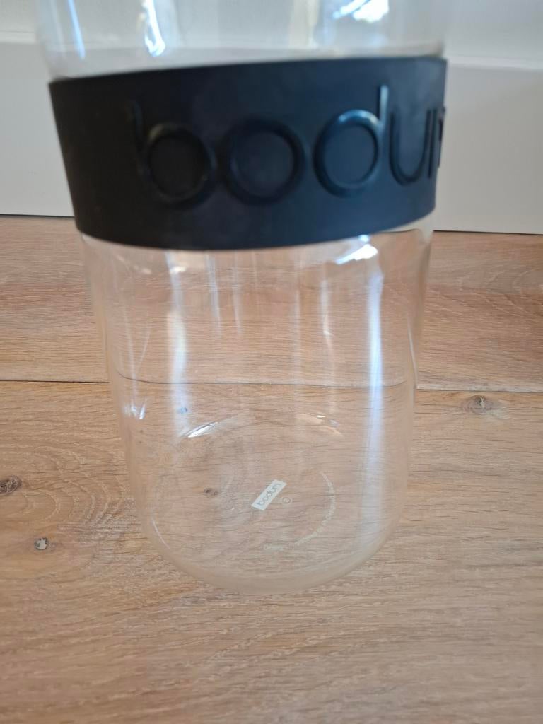 glazen voorraad pot bodum zonder deksel 2 L, Ophalen of Verzenden, Zo goed als nieuw, Glas, Pot, Bus of Blik