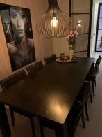 Gelderland J. des Bouvrie eettafel met salontafel en stoelen, Gebruikt, 100 tot 150 cm, 200 cm of meer, Ophalen of Verzenden